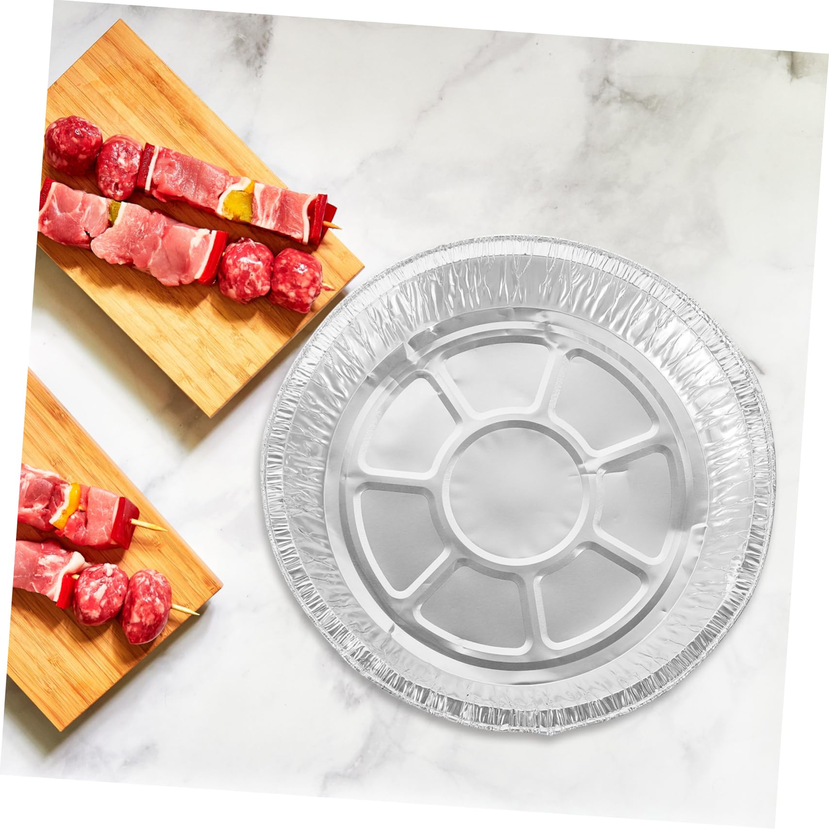 Einweg Backform aus Aluminiumfolie für Kochen und Bbq Große Kapazität Multifunktional Aluminiumfolien Backformen 40 Stück 500ml Geeignet