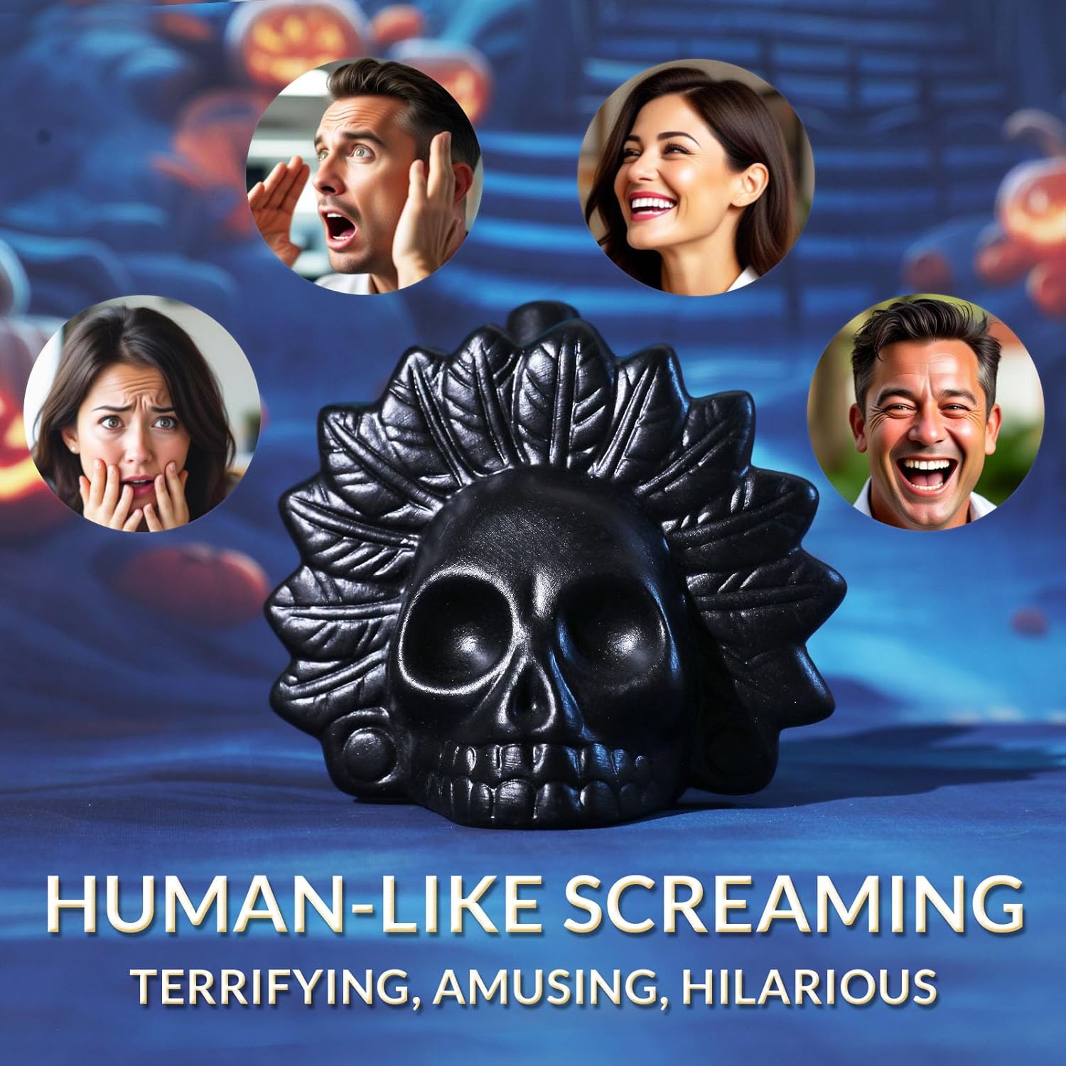 Aztec Death Whistle - Loud Human-Like Scream - Ghost Scream Whistle for Halloween, Pranks, Decor, Self Defense - Handmade Ceramic - Pure Black - Image 7