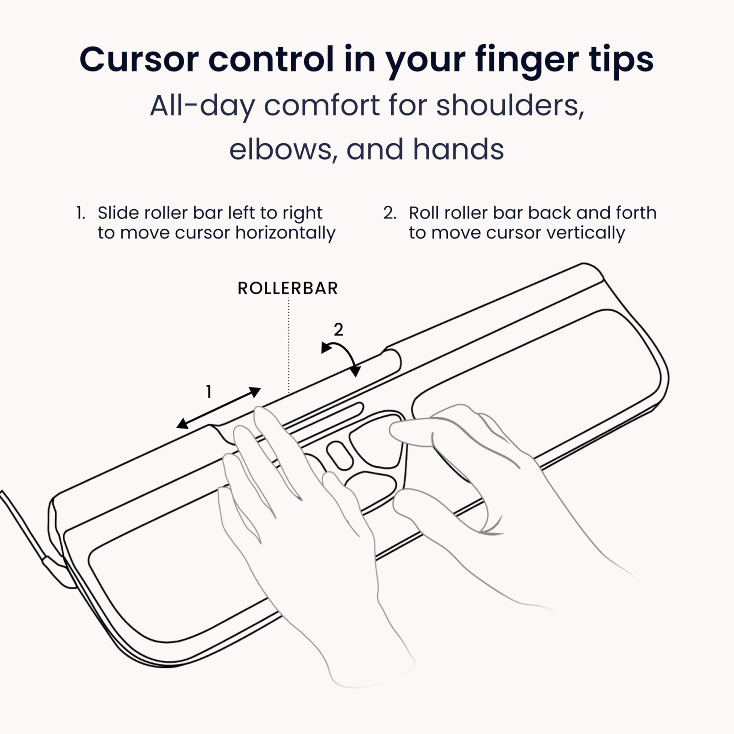 Contour RollerMouse Pro 3 | Ergonomische Maus | Für Rechts- und Linkshänder | Kabelgebundene Computermaus mit Handauflage | 8 Tasten | 2400 DPI | Für Windows und Mac