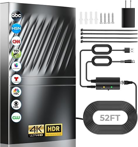 Susbrothe 6000+ Miles Range Digital TV Antenna Indoor Outdoor