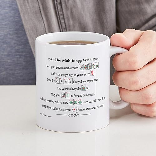 Miniatura 6 de CafePress Mah Jongg Wish - Taza de café de cerámica taza de té 11 onzas