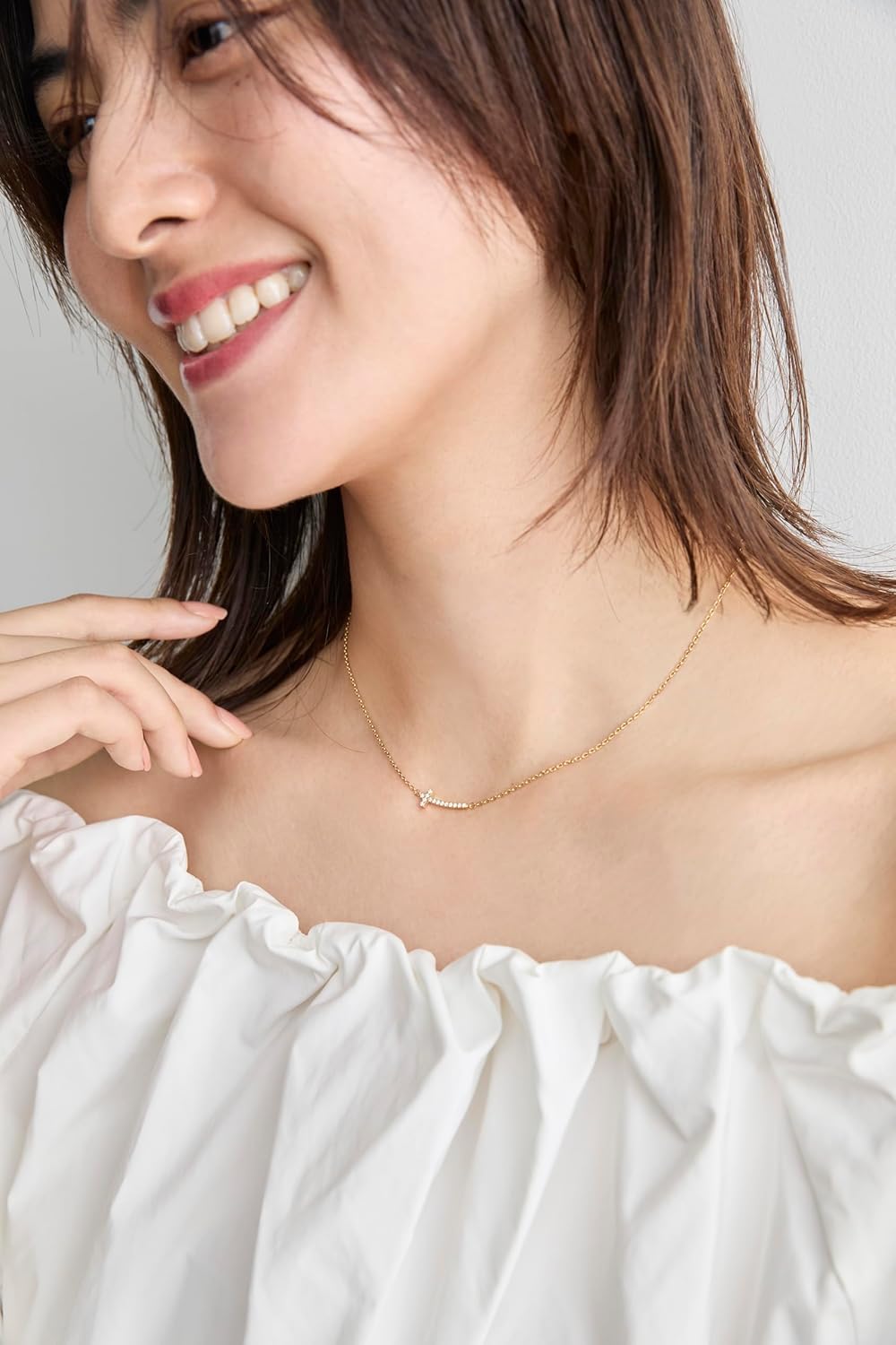 [リエリィ] クロスネックレス 磁気ネックレス チェーンネックレス ステンレス（ゴールド/シルバー イオンプレーティング塗装） フリ