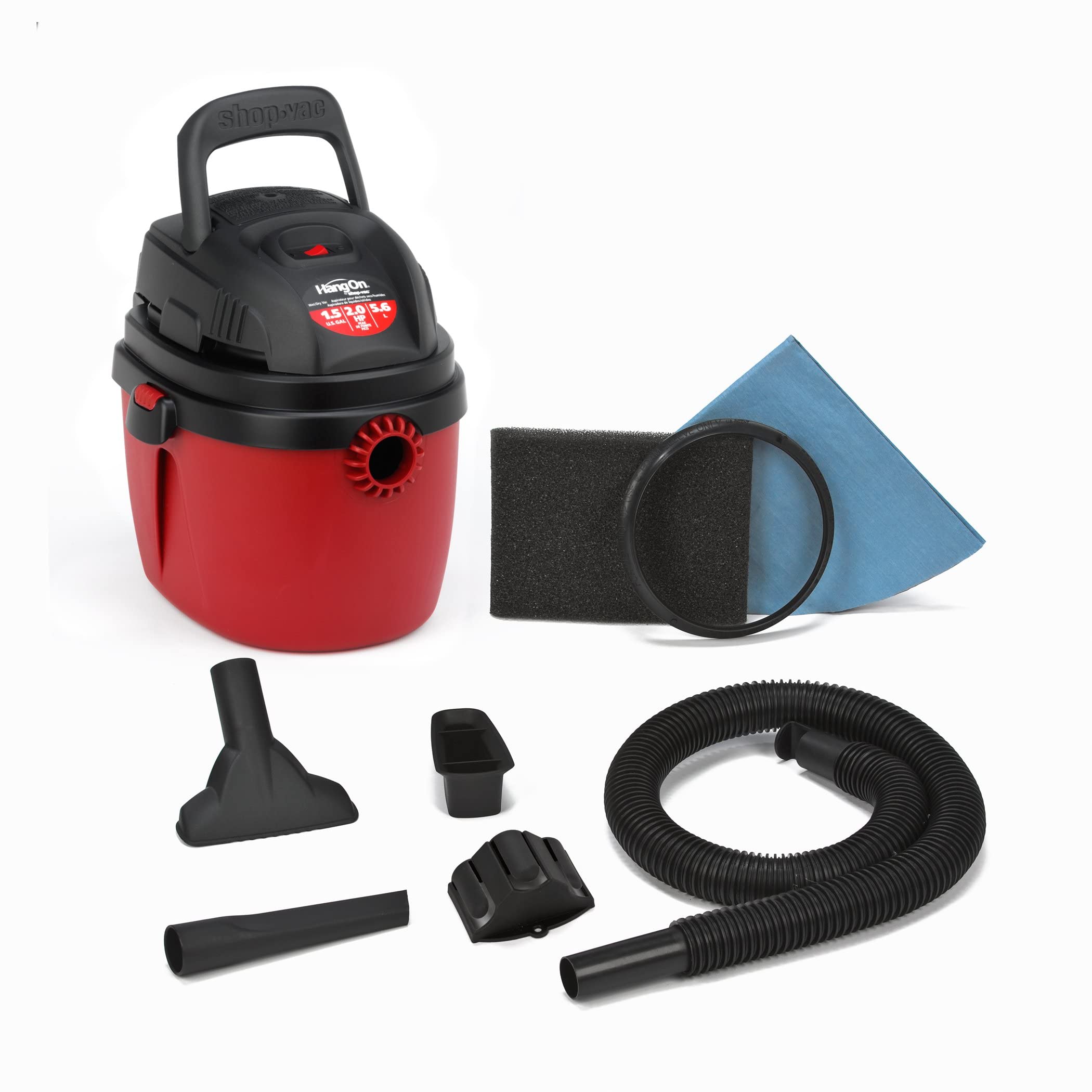 Buy ShopVac 1.5 Gallon 2.0 Peak Wet Dry Vacuum, Portable Compact Shop