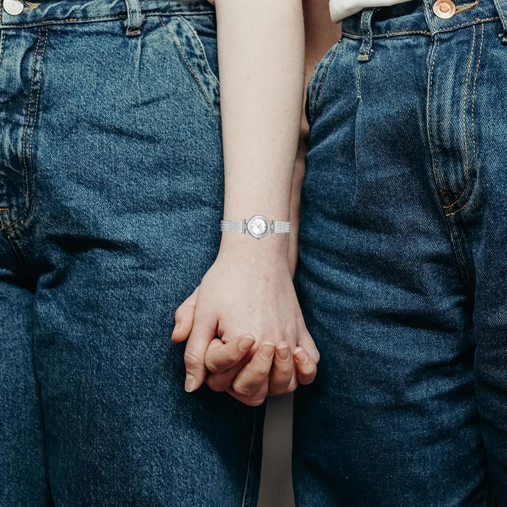 BESTKANG Elegant Women's Watch with Stainless Steel Mesh Band - Stylish Minimalist Design, Water-Resistant, Perfect for Casual & Formal Occasions - Image 4