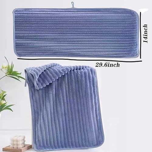 Miniatura 2 de Juego de 4 toallas de mano de microfibra gris para baño, secado rápido, pequeñas toallas para baño y cocina, 14 x 29.6 pulgadas