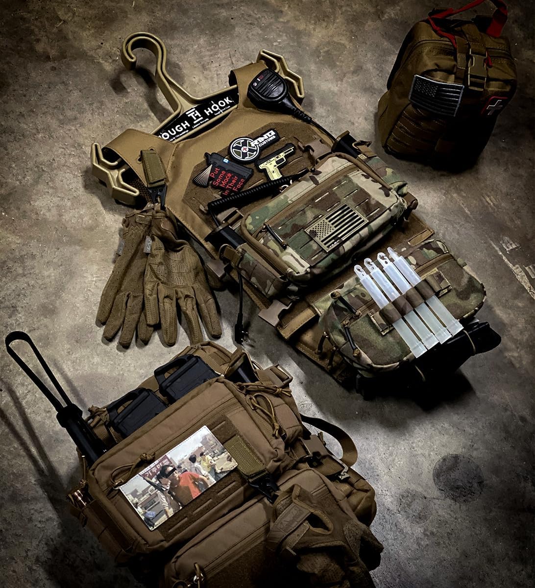 ACE TAC S.O.P. Tactical Chest Rig with 5.56/7.62 & Pistol Magazine Pouch Holders, Wing & Molle Dangler Pouches - Image 7