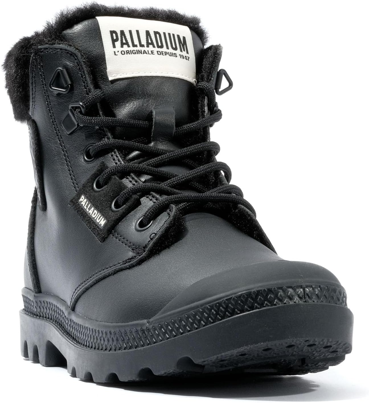 Palladium Women's Pampa Hi Snow Warm Boots, Non Slip Fur Lined Winter Ankle Boots with Side Zipper