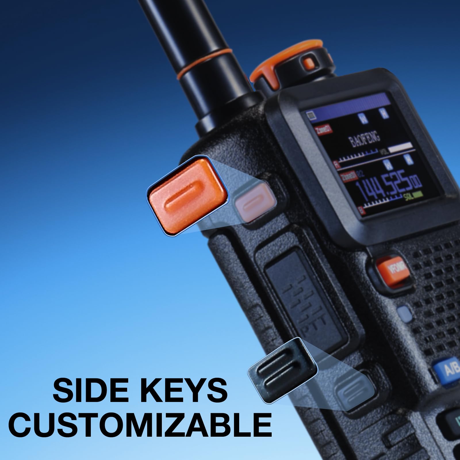 BAOFENG UV-5RM Plus GPS Radio Amateur Portable 10W, Talkie-walkie Double Bande VHF UHF Airband, 2500mAh USB-C, 640 canaux (Lot de 2)
