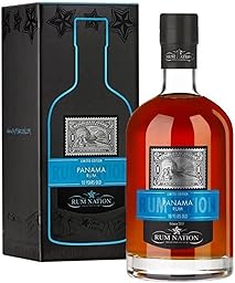 RUM NATION - 10 ans Panama - Rhum Vieux Ambré - Origine : Panama - Notes de Chocolat & Raisins - 40% Alcool - 70 cl