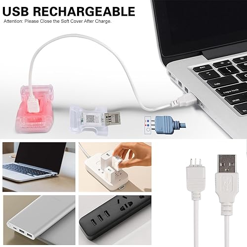 Miniatura 10 de Paquete de 2 hebillas de liberación lateral flash, hebilla de plástico iluminada recargable IP68 resistente al agua, luces LED de seguridad para