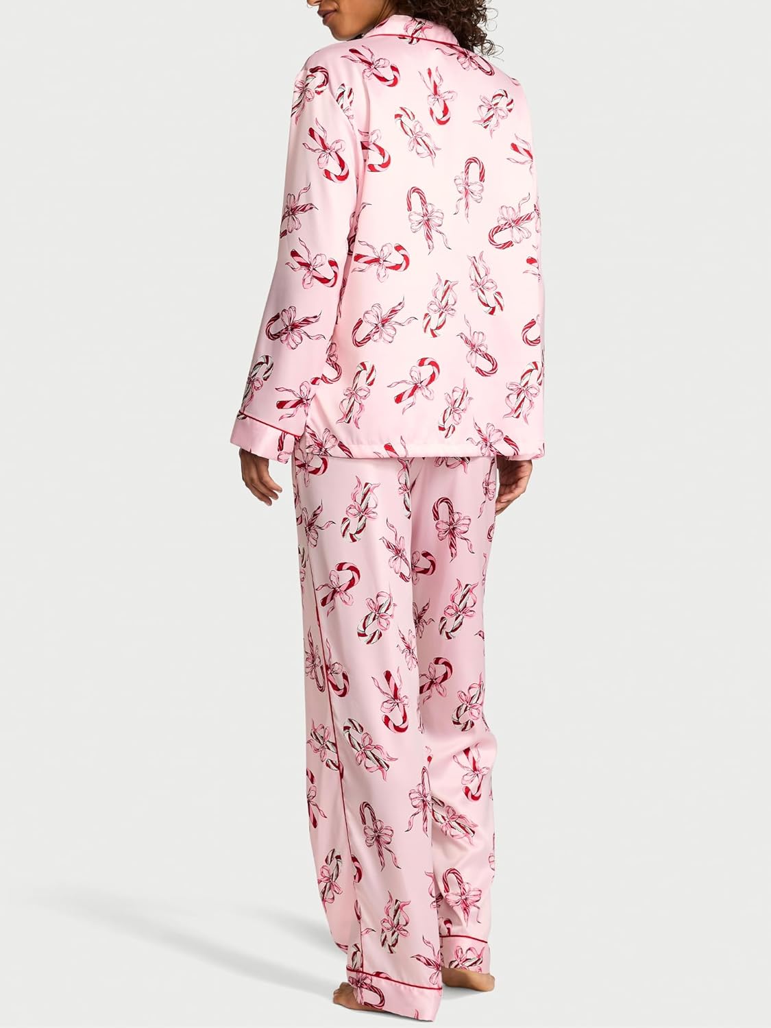 Victoria's Secret Satin Pajama Set, Long Sleeve Button Down Shirt & Pants, Sleepwear for Women (XS-XXL) - Image 2