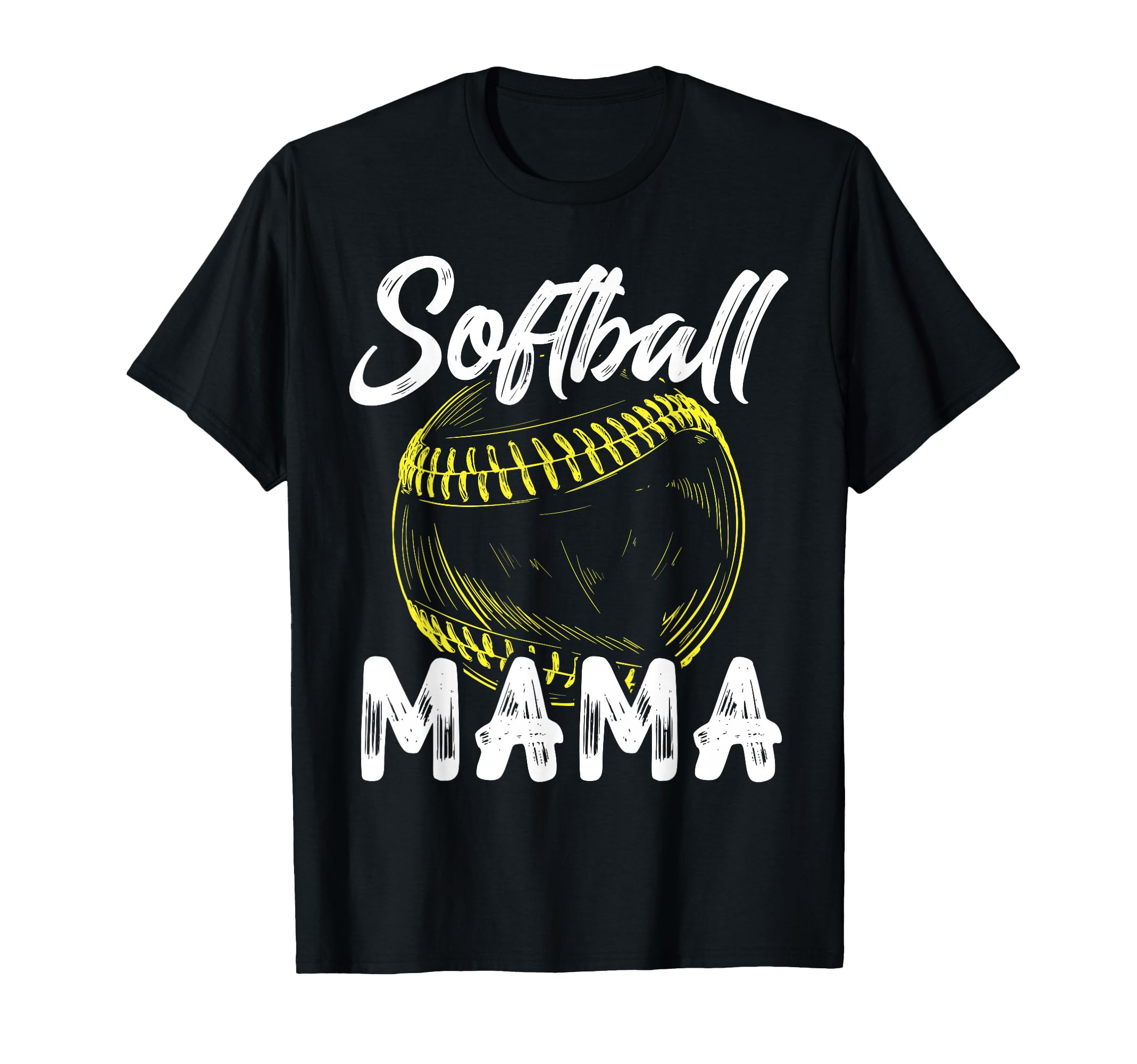 Softball Mama For Women Family Matching Players Mothers Day T-Shirt