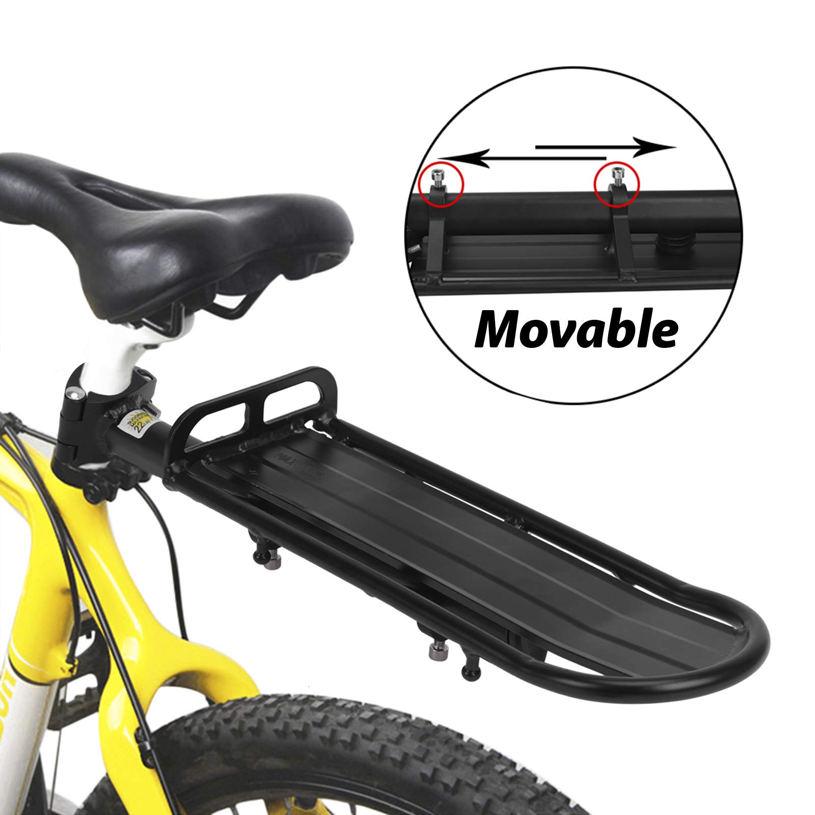 Hardtail Mountain Bike Rear Rack Universal Rear Bike Rack GREUS Universal Adjustable Bike Rear Rack ...