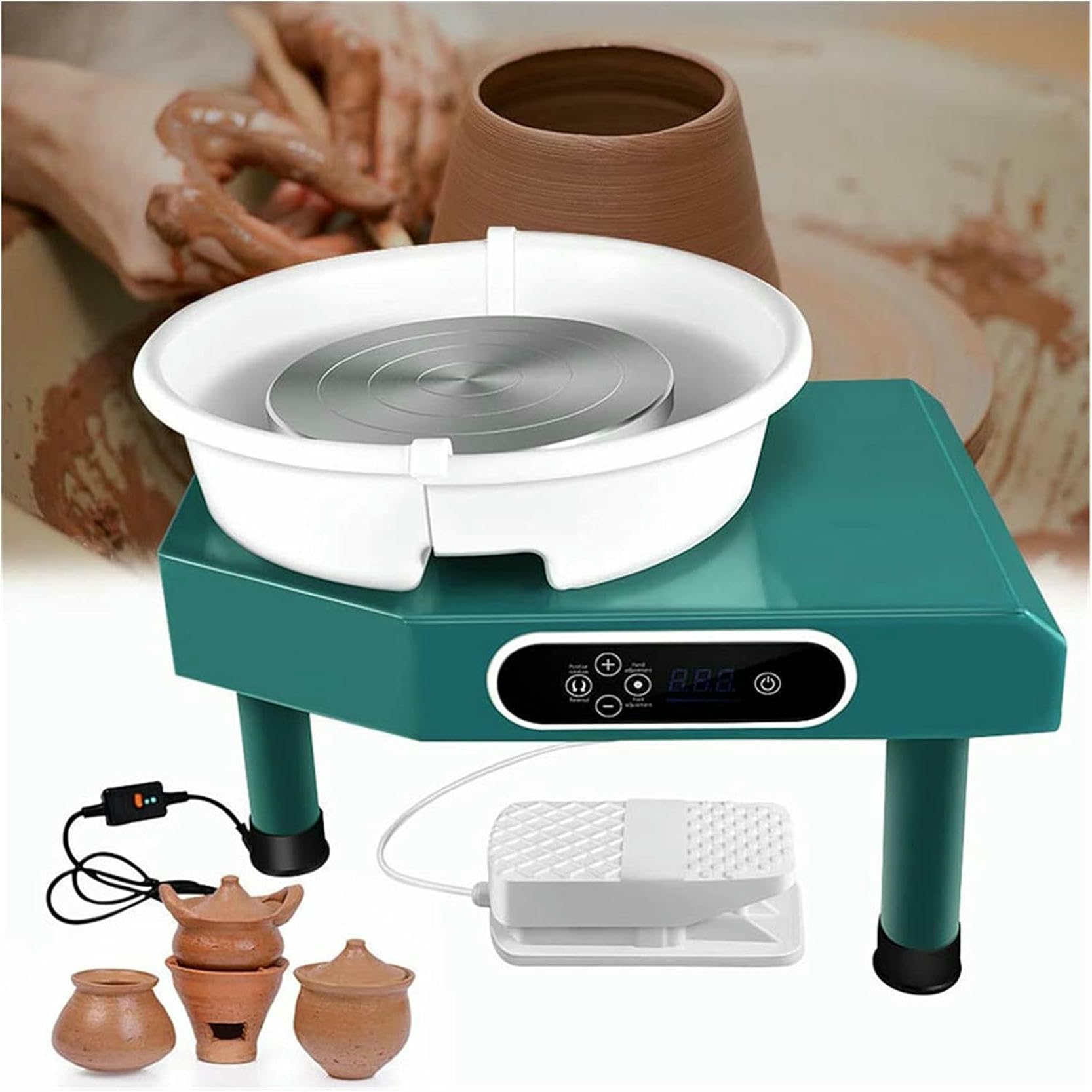 Máquina formadora de Torno de cerámica eléctrica, máquina de Entrenamiento de Rueda de cerámica de Bricolaje, para Regalos de Adolescentes/Adultos