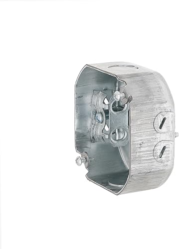 Miniatura 4 de Caja octagonal de 4 pulgadas, dibujada, 1-12 pulgadas de profundidad, tres 12 pulgadas abrazaderas KO's y ACMCFlex (paquete de 2)