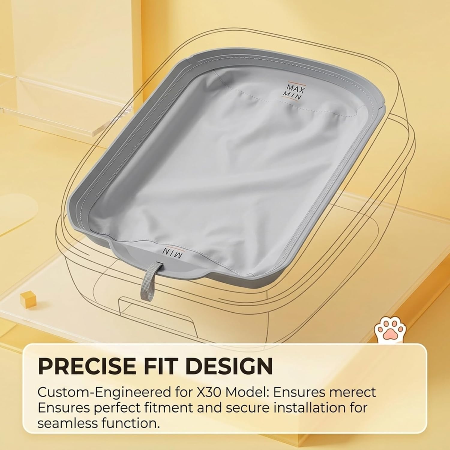 Pet Litter Box Replacement Pad – Efficient Litter Tracking Control & Easy-Clean Silicone Base with Filter, Compatible with Automatic Box Parts