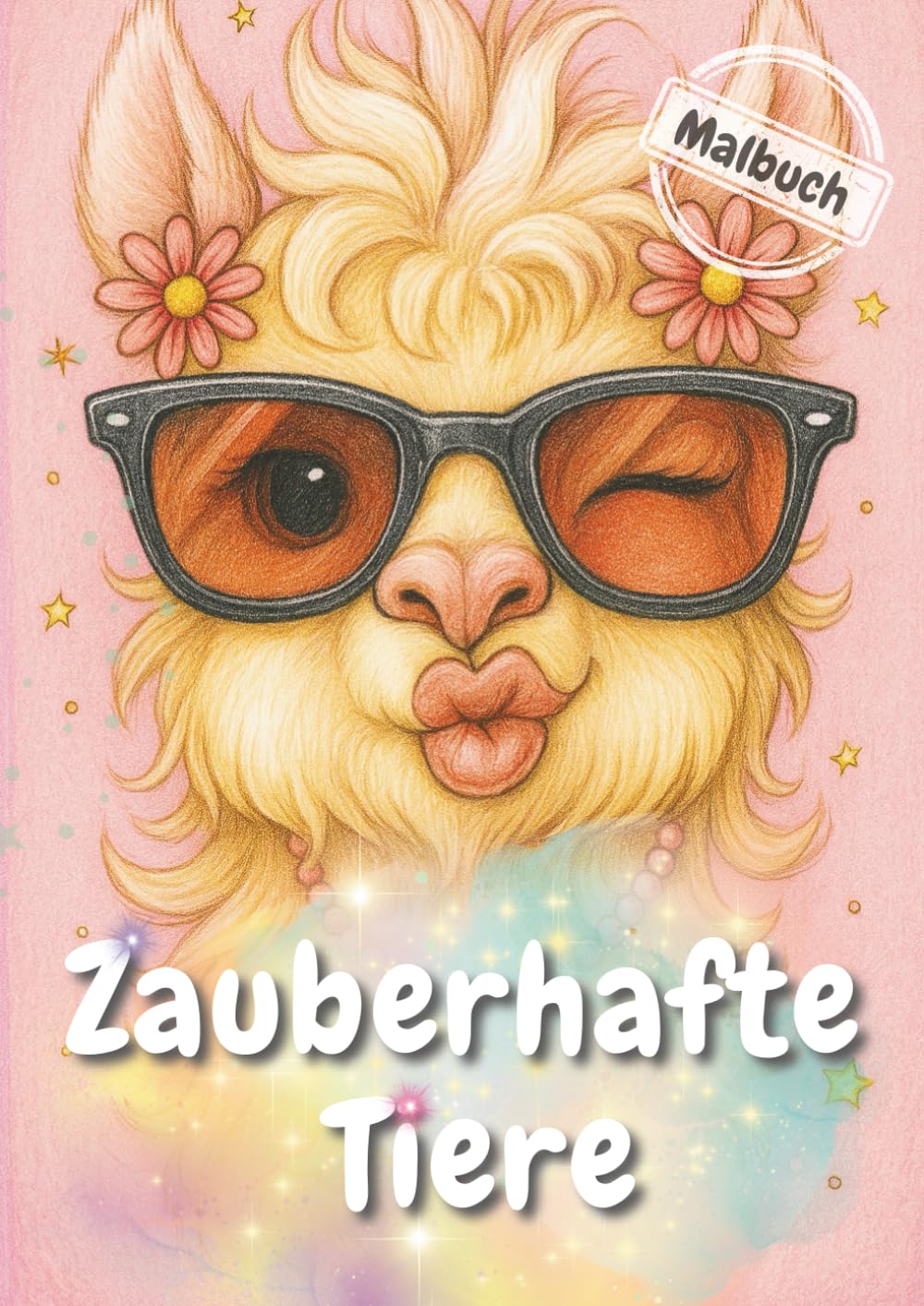 Zauberhafte Tiere: Kreatives Ausmalbuch, Ausmalbuch Erwachsene und Kinder, A4, Tiere Ausmalbilder, süße Tiermotive