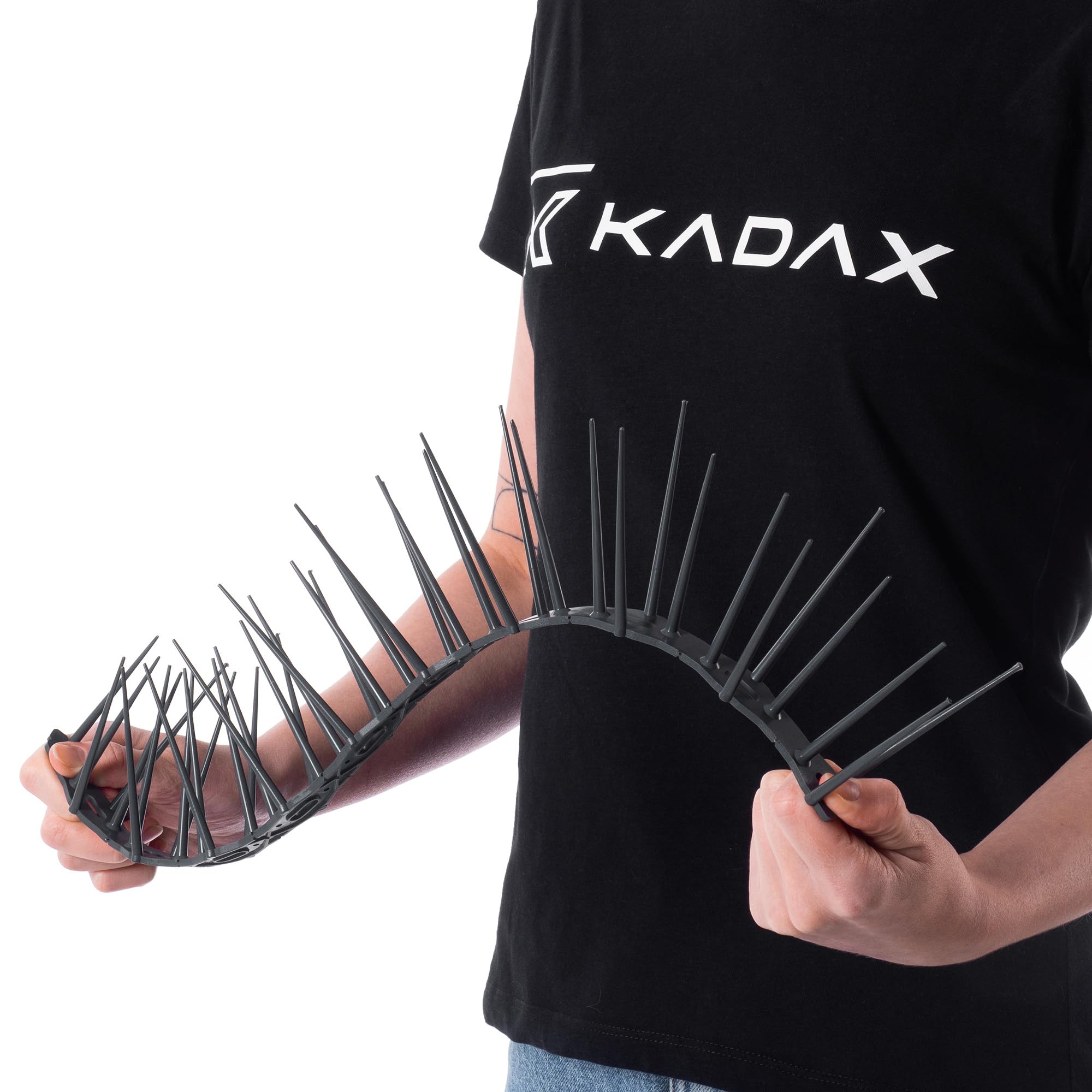 KADAX Dissuasore per uccelli in plastica, protezione per piccioni, per balconi, finestre, tetto, giardino, spaventapasseri per uccelli (antracite, 50 pezzi)