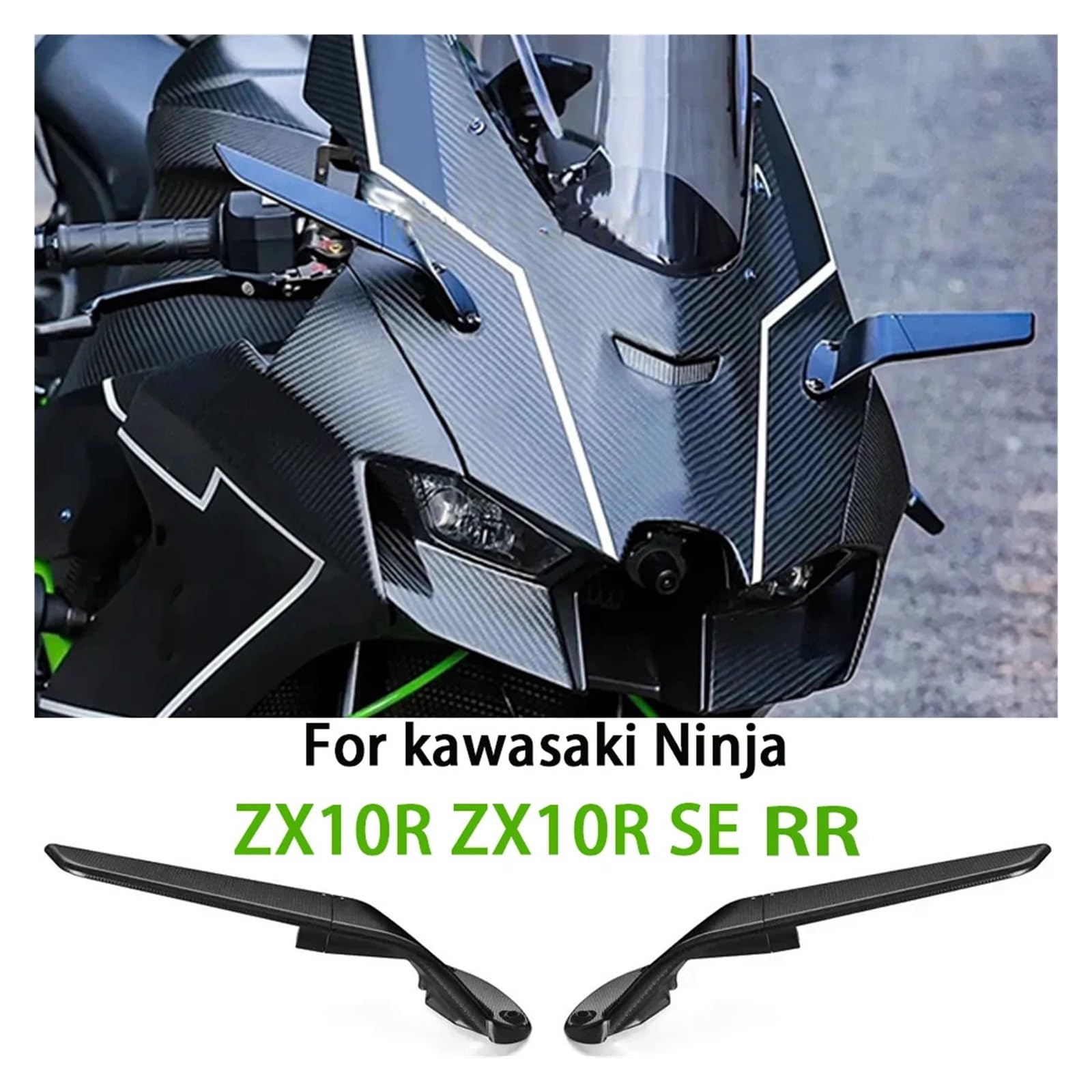 Amazon | Kawasaki Ninja ZX10R バイクミラー ZX10R SE ステルスミラー