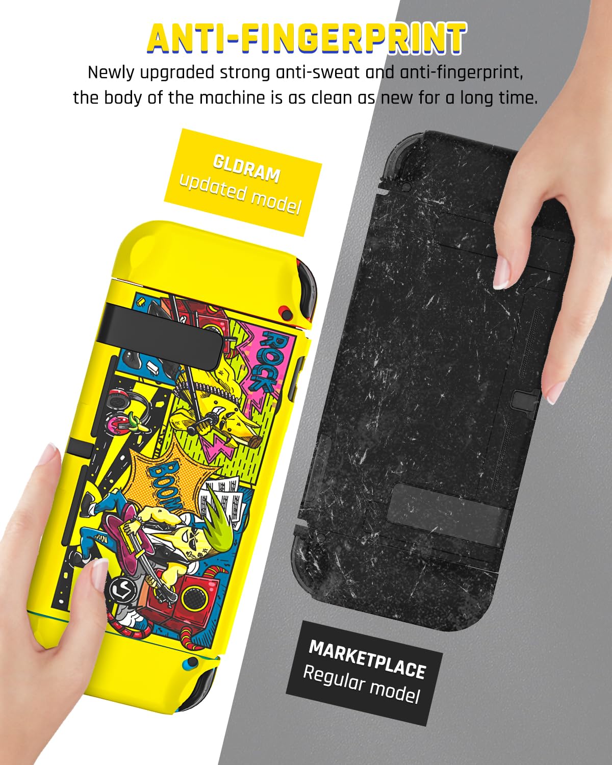 Gldram Yellow Carrying Case For Nintendo Switch Accessories Bundle