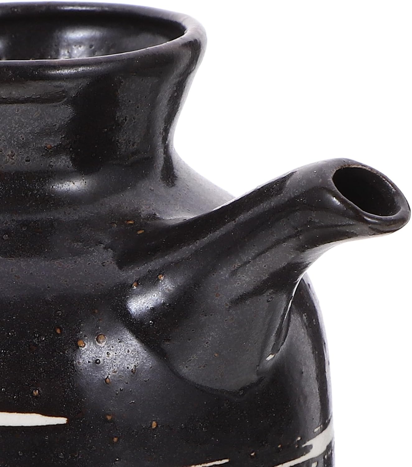 Ceramic Condiment Pot 160ml and Vinegar Dispenser with Smooth Grinding Function for Cooking and Restaurant Use Spice Storage Jar