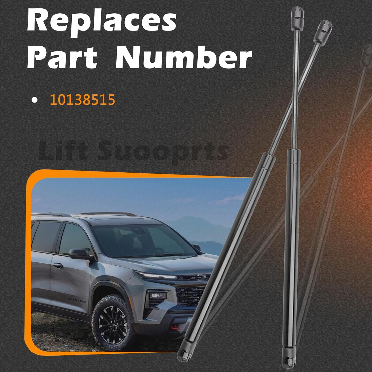 2 Pcs 22.64 in Front Hood Struts Lift Supports Compatible with Chevrolet 93-97 Camaro Shock Gas Spring Prop Rod Cylinder Replaces 10138515