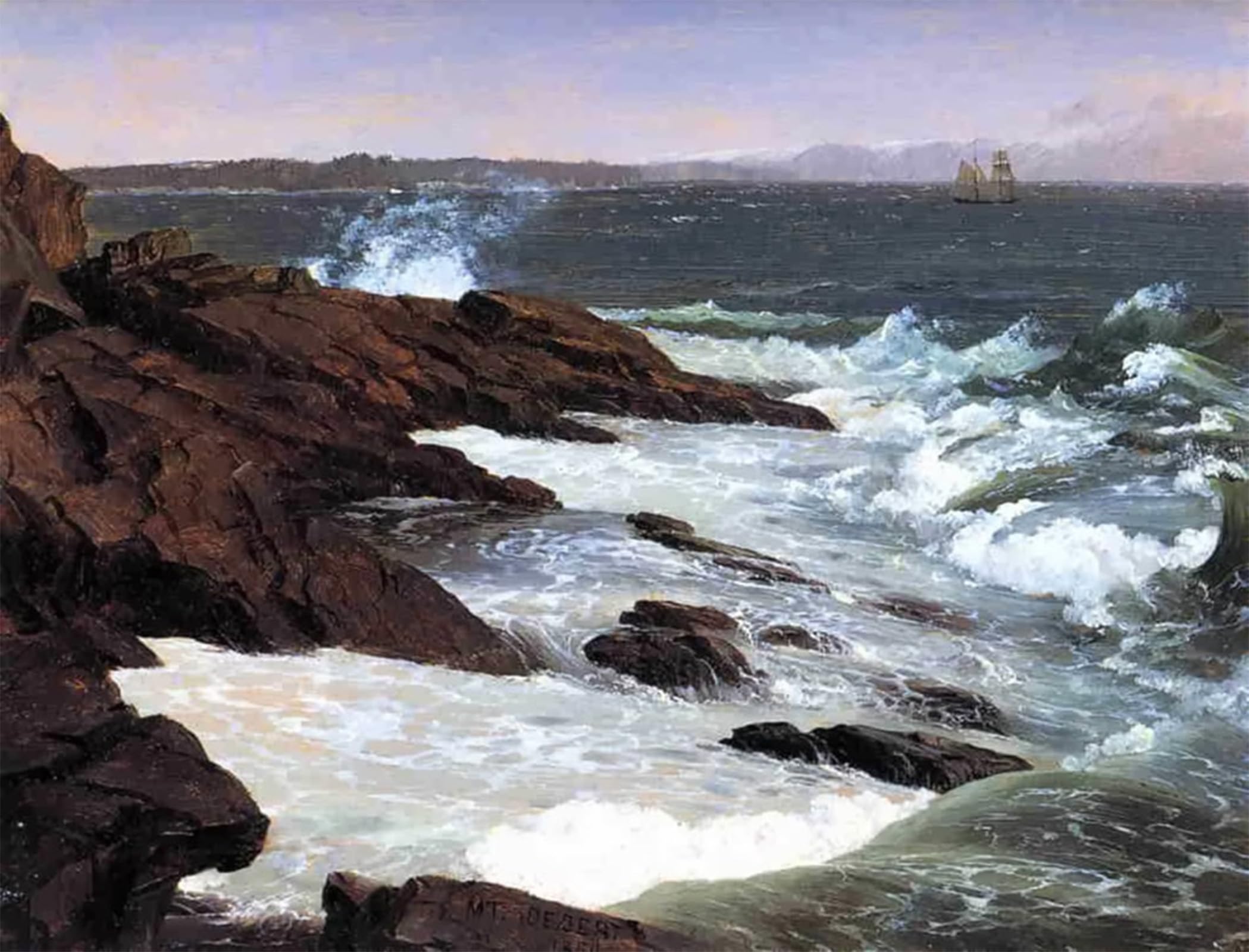 Toile Murale Brouillard au large du mont Désert Frederic Edwin Church 60x90cm - 5