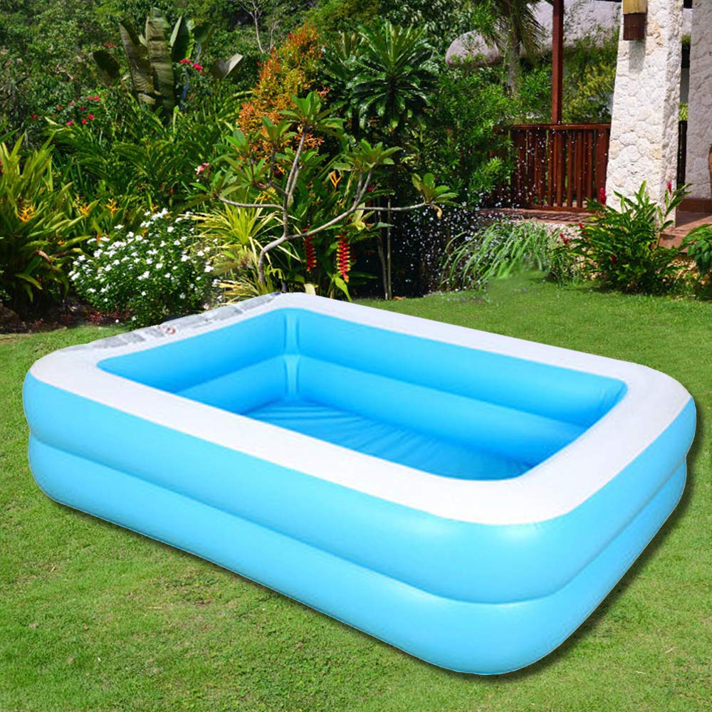 Amazon Co Jp Powanfity 子供用プール 家庭用 ビニールプール 大型 家庭用プール ファミリープール キッズプール ガーデンプール レジャープール 長方形プール 安全無毒 耐高温 水遊び 子供用 猛暑対策 折り畳み式 外径 181 141 46cm おもちゃ