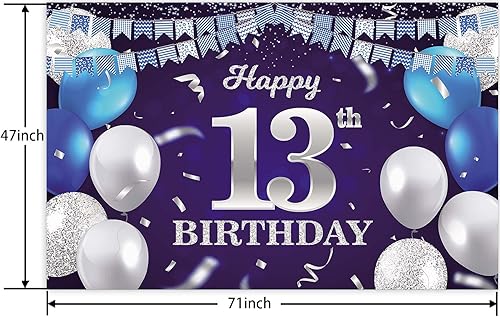 Vista 118 de Cartel de feliz cumpleaños número 31, globos azul marino, bandera de confeti a rayas, puntos de luz, saludos a 31 años, decoración temática