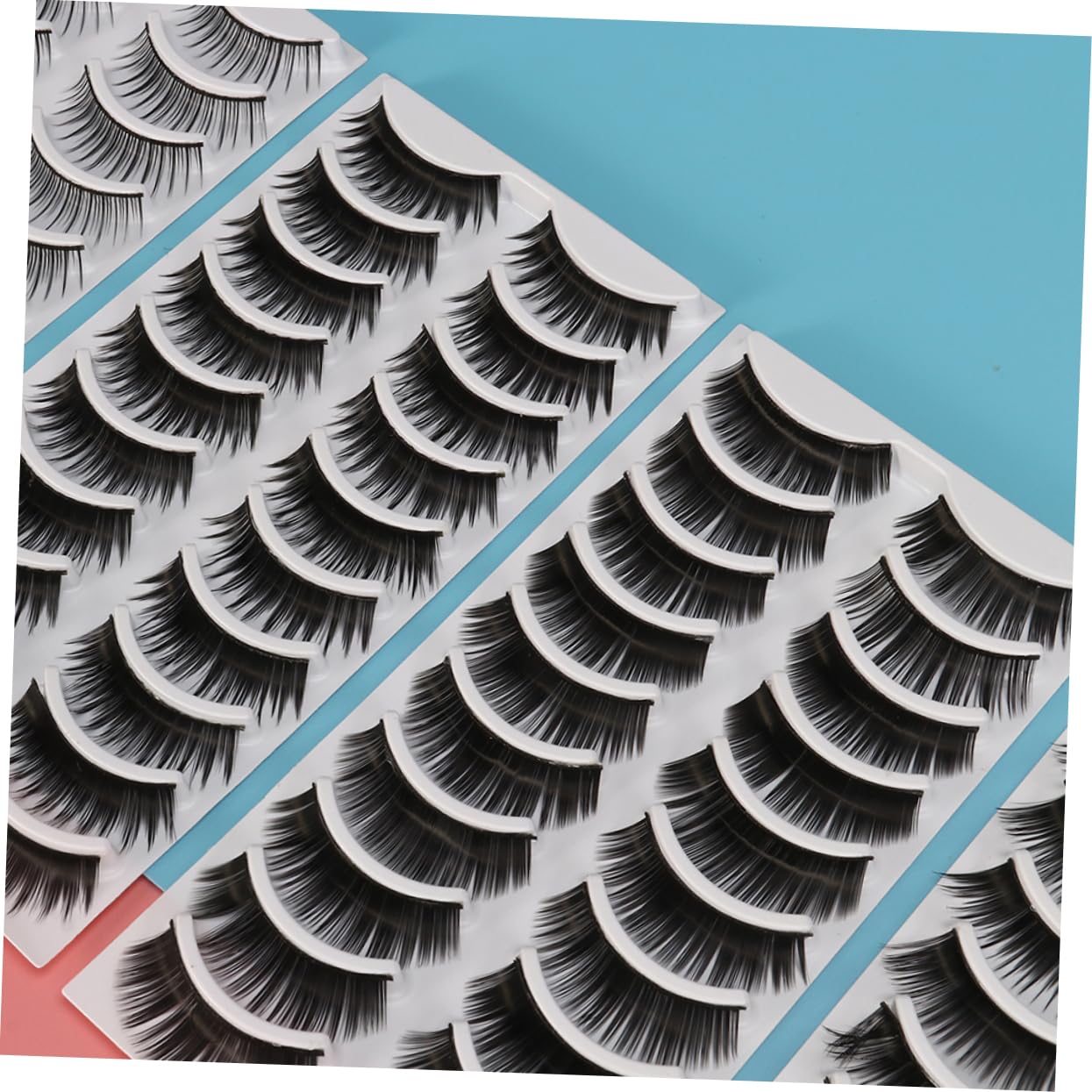 Künstliche Wimpern Satz 160 Paar, Faser, 8 Stile, Schwarz