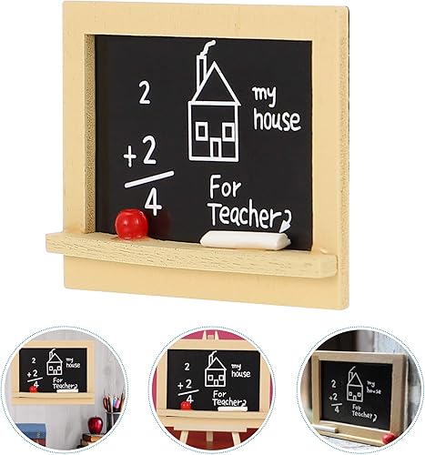Miniatura 8 de 3 juegos de casa de muñecas en miniatura a escala 1:12, pizarra, pizarra escolar, accesorios para casa de muñecas, juego de casa de juguetes con