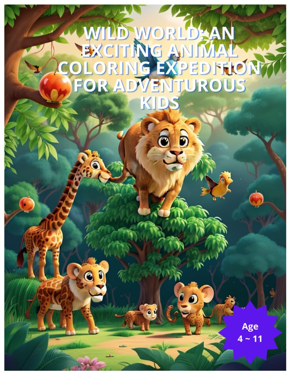 Wild World: An Exciting Animal Coloring Expedition for Adventurous Kids: Wild World
