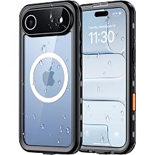 Red2Fire for iPhone Air Case Waterproof, [Built-in Screen Protector & Camera Protector][Compatible with MagSafe][Full Body Shockproof][IP68 Waterproof][Dustproof] Phone Case 6.5" Black/Clear