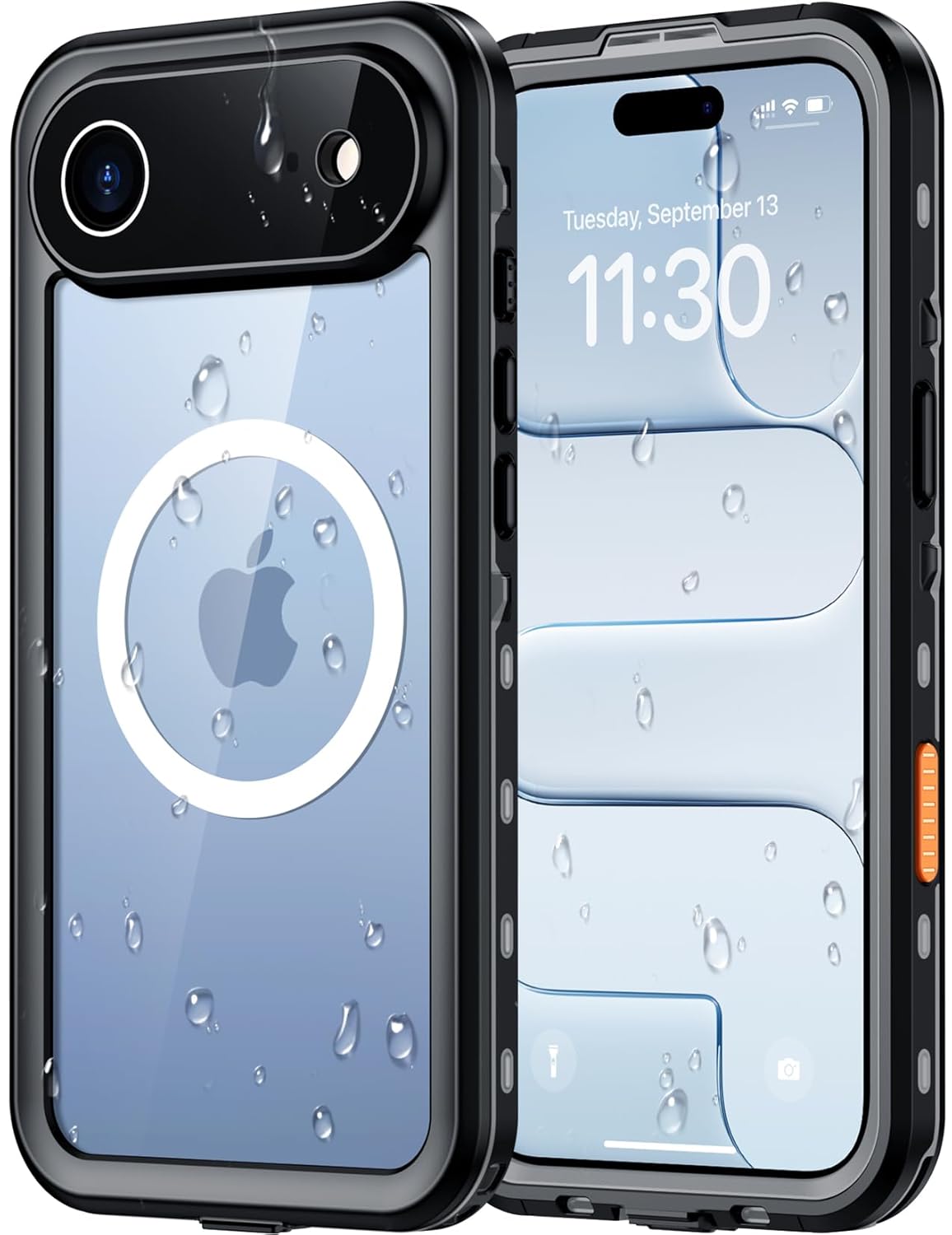 Red2Fire for iPhone Air Case Waterproof Built-in Screen Protector Camera Protector Compatible with MagSafe Full Body Shockproof IP68