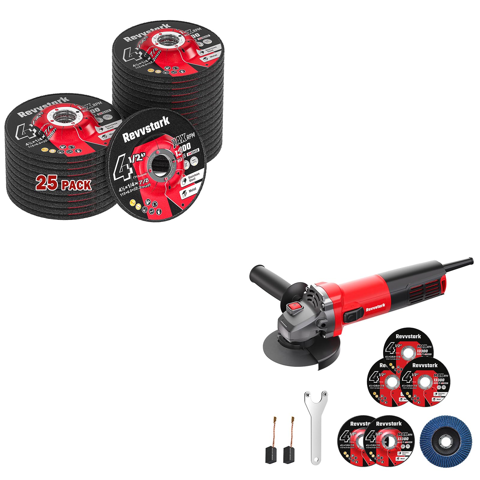 Grinding Wheels& Angle Grinder 7.5-Amp 4 1/2 inch