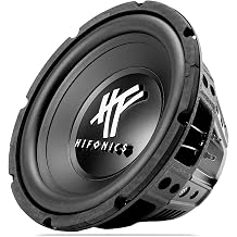 Hifonics HFX10D4 10 Inch Round Subwoofer, 400 Watt Max 200 Watt RMS Single Speaker for Cars and Vehicles, 4 Ohm, Heavy Gauge and Powder Coated, Black
