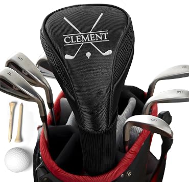 Personalized Golf Club Cover, Custom Name or Logo, Head Cover Driver, Mens Golf Accessories, Gifts for Golf Lovers, Golfers, Dad, Husband, Fathers Day Birthday Wedding Xmas Gifts