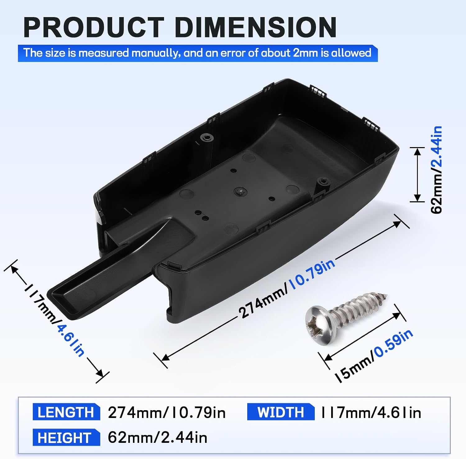 RV Awning Motor Cover Replacement for Solera 643921, RV Regal Head Cover Drive/Idler Back, RV Awning Head End Cap, Camper Trailer Awning Motor Cap for Lippert Components, Black