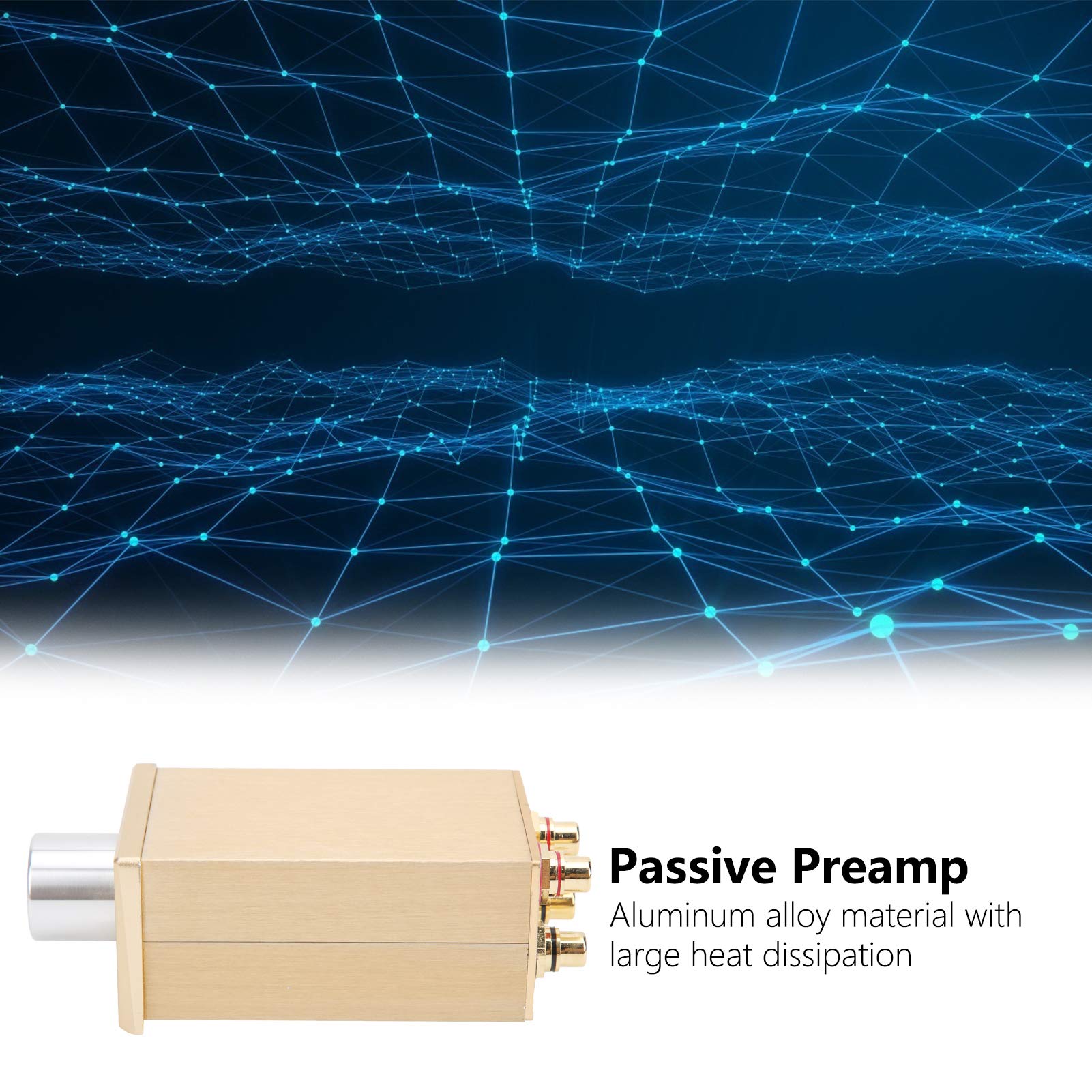 Preamplificatore Passivo Regolatore del Volume TV Ad Alta Precisione Dorato