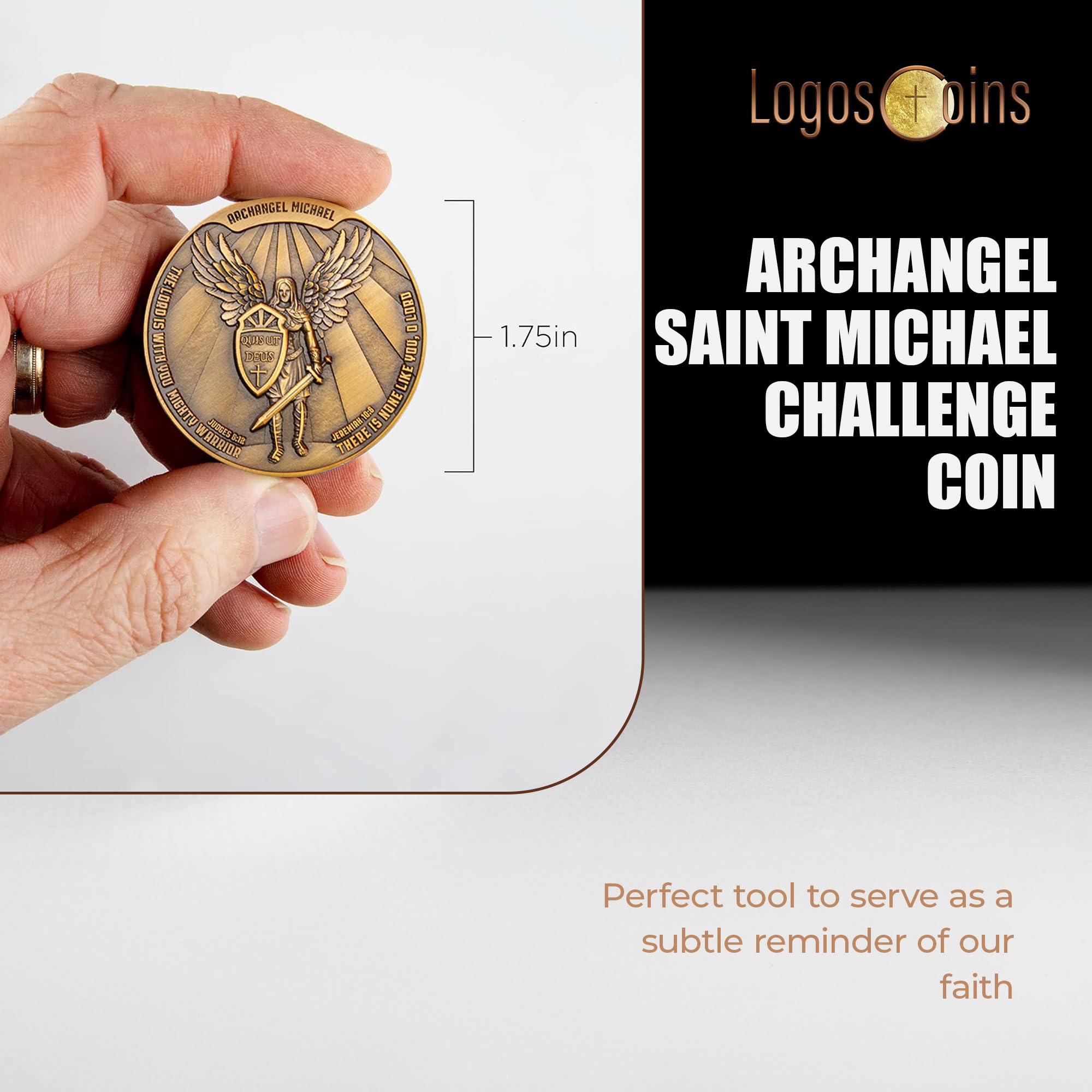 Moneda Conmemorativa De San Miguel Arcángel – Set De 10 Unidades, Reto De Oración Coloreada, Recuerdo Religioso Para Bolsillo, Confirmación Y Fe