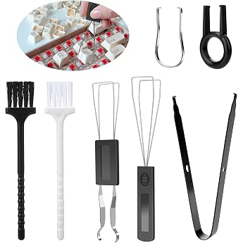 Leikedun Keycap Puller, 7 Pieces, Keycap Remover Tool Set | Keyboard Puller Switches Remover Tool with Tweezers Keyboard Clea