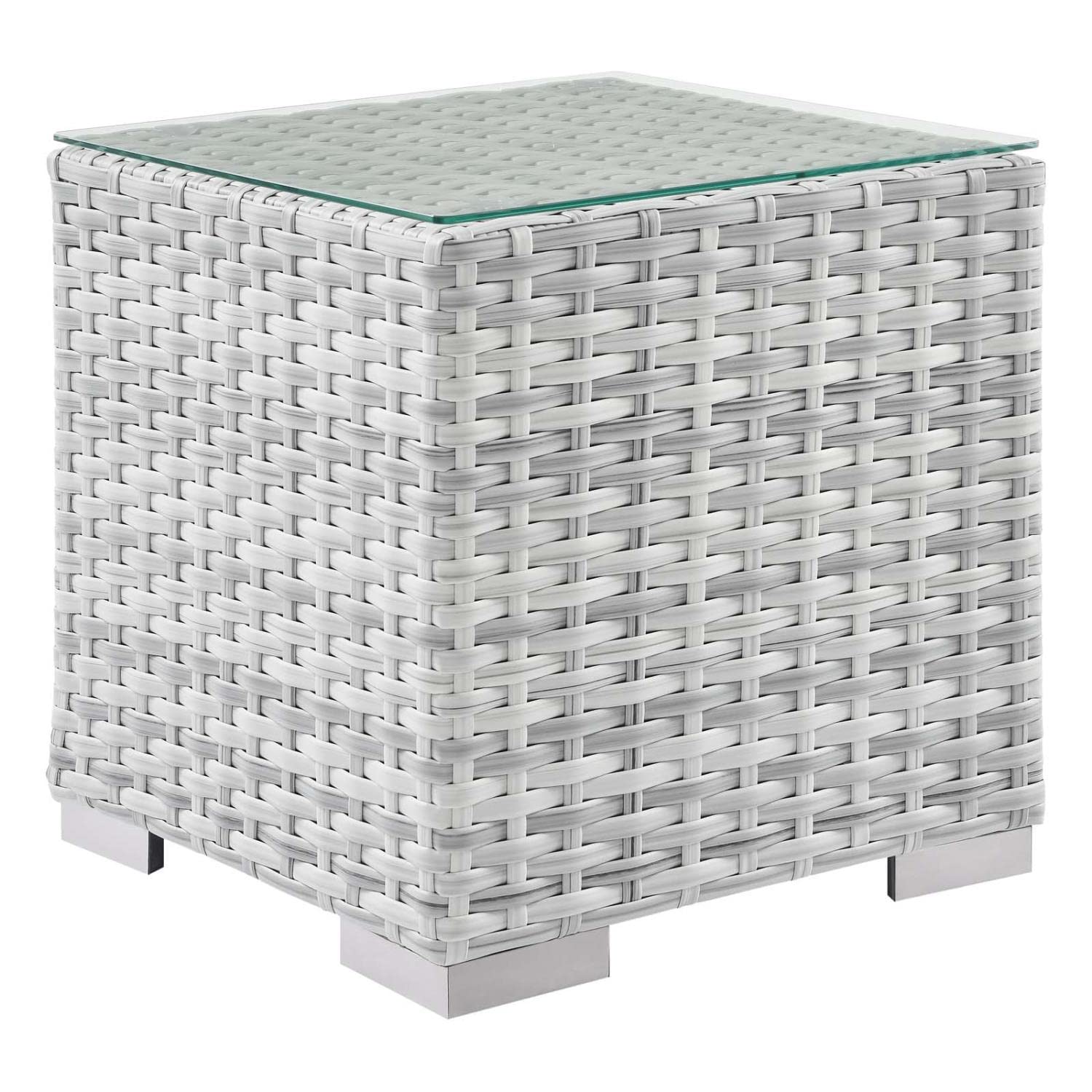Modway Convene Outdoor Side Table in a patio setting
