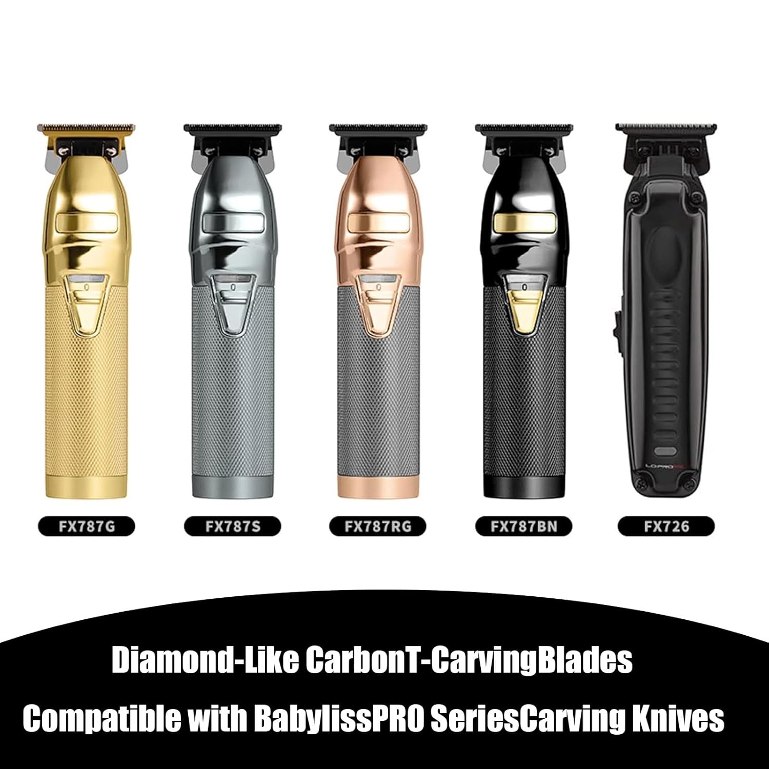 FX707Z DLC 2.0 Replacement Blades Compatible with BaByliss PRO Barberology Trimmer Blade,Zero-Gapped Replacement Trimmer Blade Compatible with BaBylissPRO FX787 & FX726 Trimmer