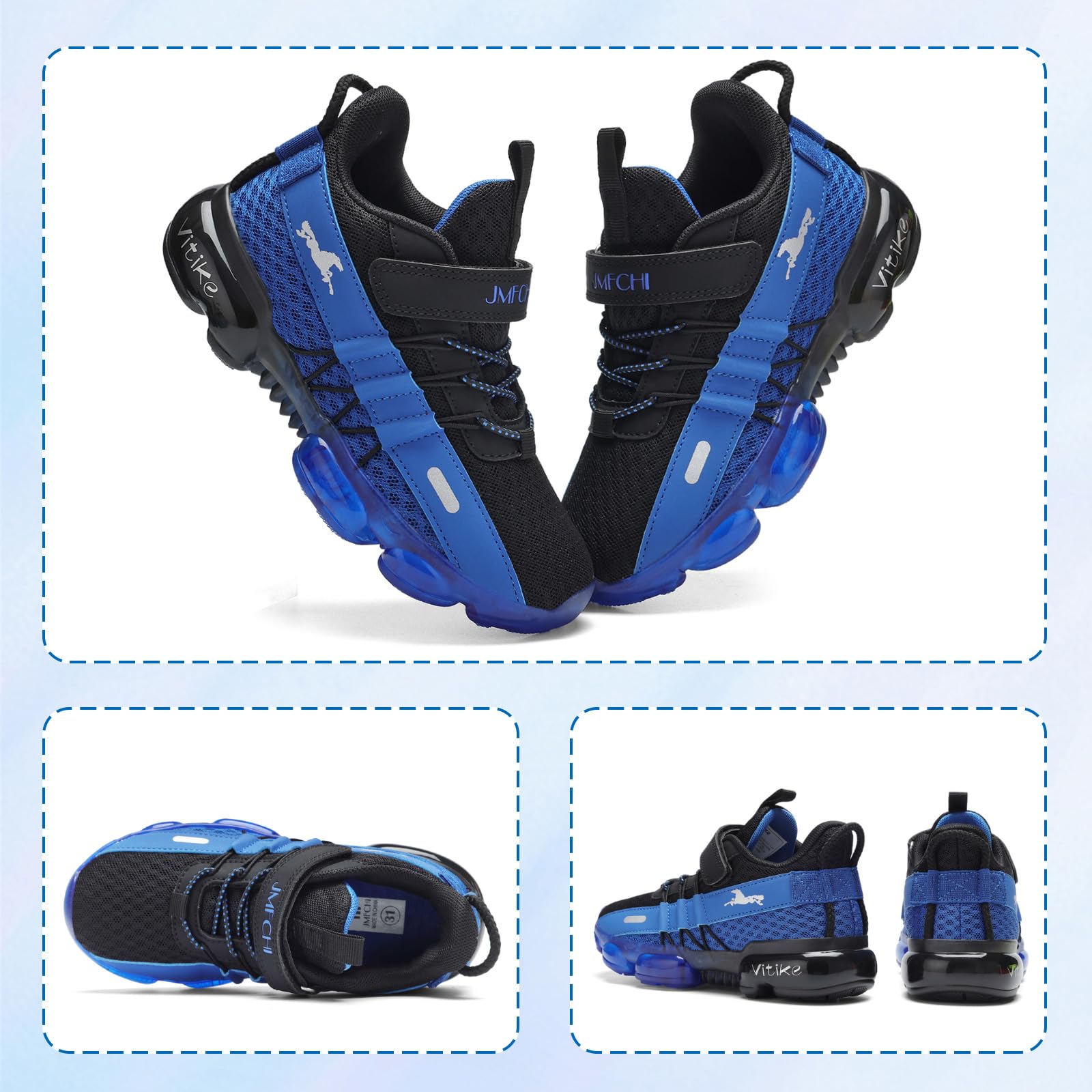 JMFCHI Scarpe da ginnastica per bambini, scarpe da ginnastica per bambini, scarpe sportive, casual, traspiranti, leggere, per bambini, unisex