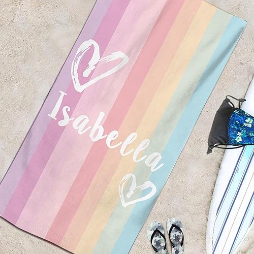 Miniatura 6 de Yananka Toallas de playa personalizadas para niños, toallas de playa personalizadas con nombres, regalos personalizados para niños pequeños, niñas y