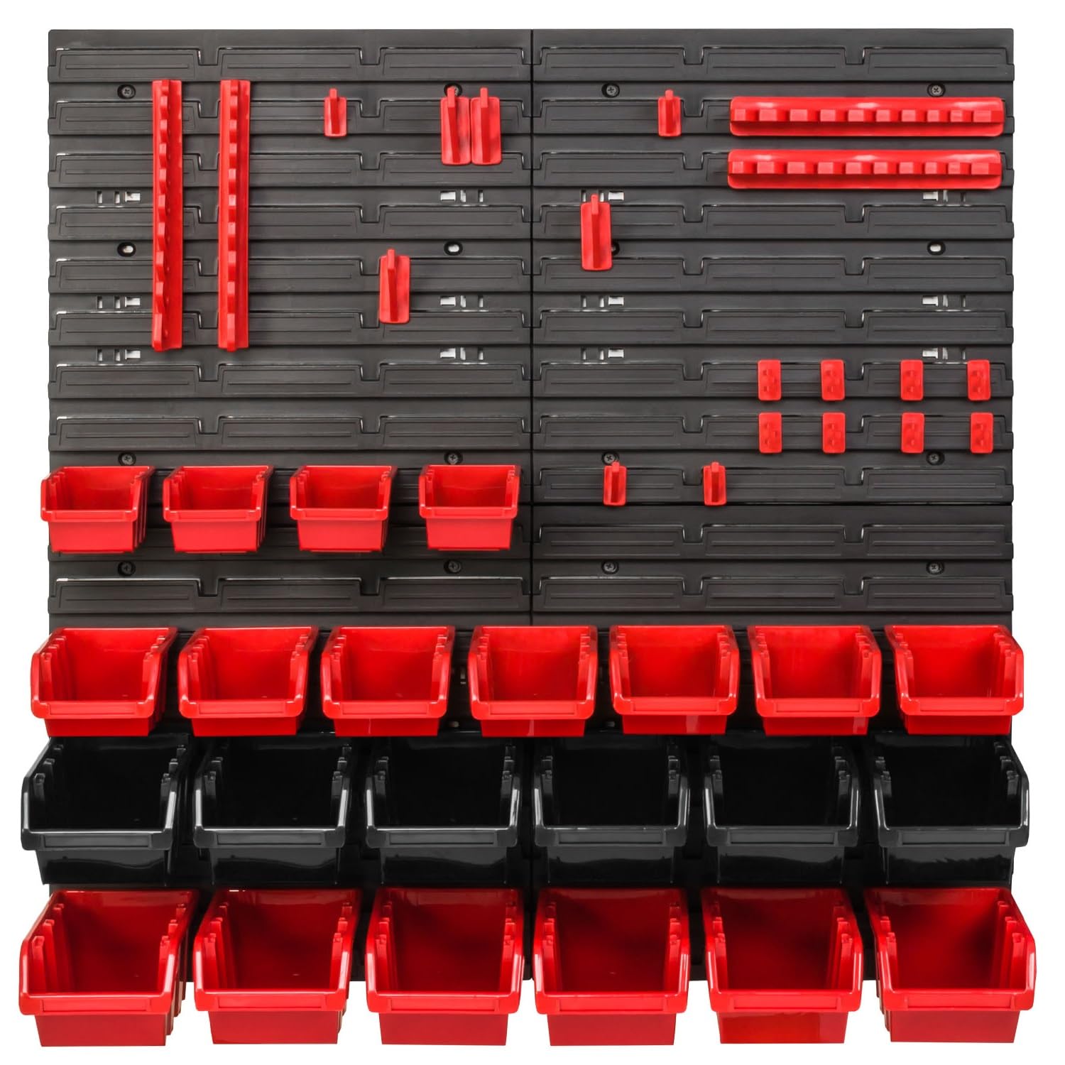 WALL MOUNTED TOOL PEG BOARD SET GARAGE STORAGE BINS WORKSHOP RACK SHED ORGANISER 50 MODELS VARIOUS SHAPES AND LAYOUTS SMALL MEDIUM LARGE (Model 31)