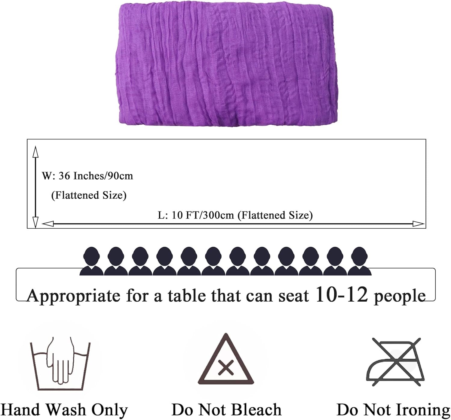 FUHSY 10 Pack 10FT Gauze Table Runner Cheesecloth Fabric Lilac Table Runners Cheese Cloth Rustic Wedding Party Table Runner Boho Birthday Table Decorations Lavender Sheer for Cheese Clothes