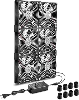 GDSTIME 6 x 120mm Lüfter 230V Dual 360mm Gehäuselüfter 220V Einstellbare