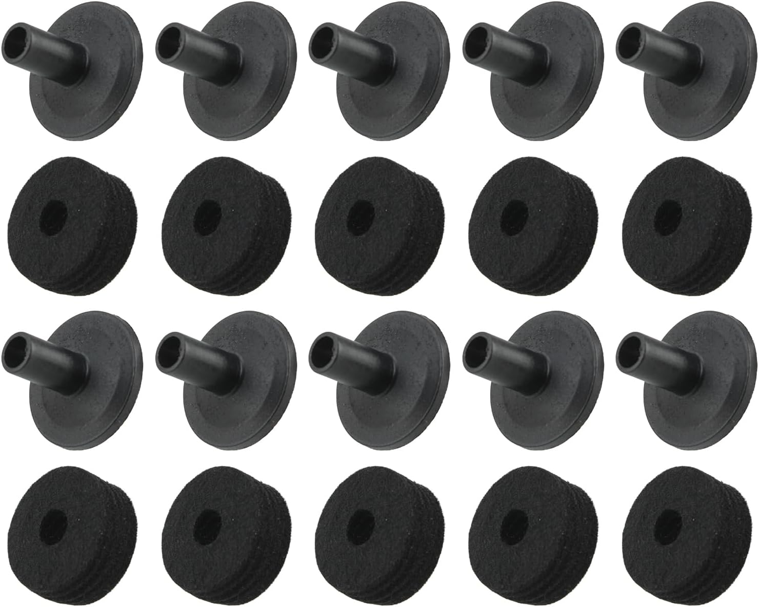 MOTOALL New 10pcs Cymbal Felts HiHat Clutch Felt Cup Stand