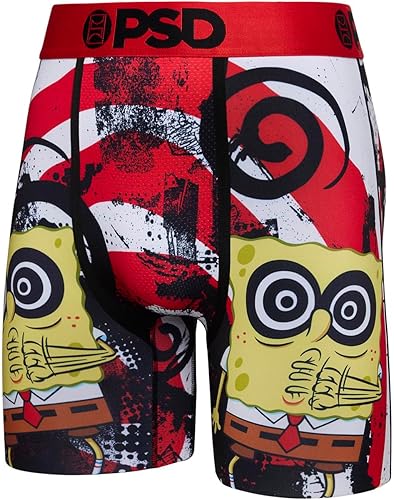 PSD Calzoncillos tipo bóxer para hombre Bob Esponja, paquete de ropa interior de longitud estándar y individual, calzoncillos tipo bóxer